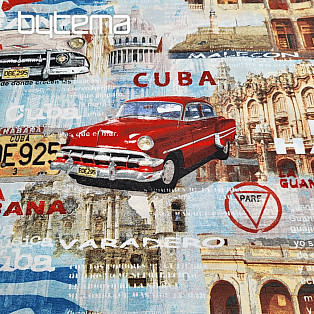 dekorační látka CUBA retro design